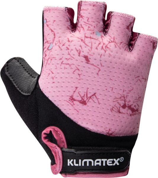 Dámské cyklistické rukavice KLIMATEX Saga růžové Velikost: XL