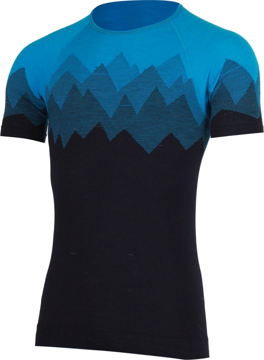 Pánské merino triko LASTING Wesor modré Velikost: S/M