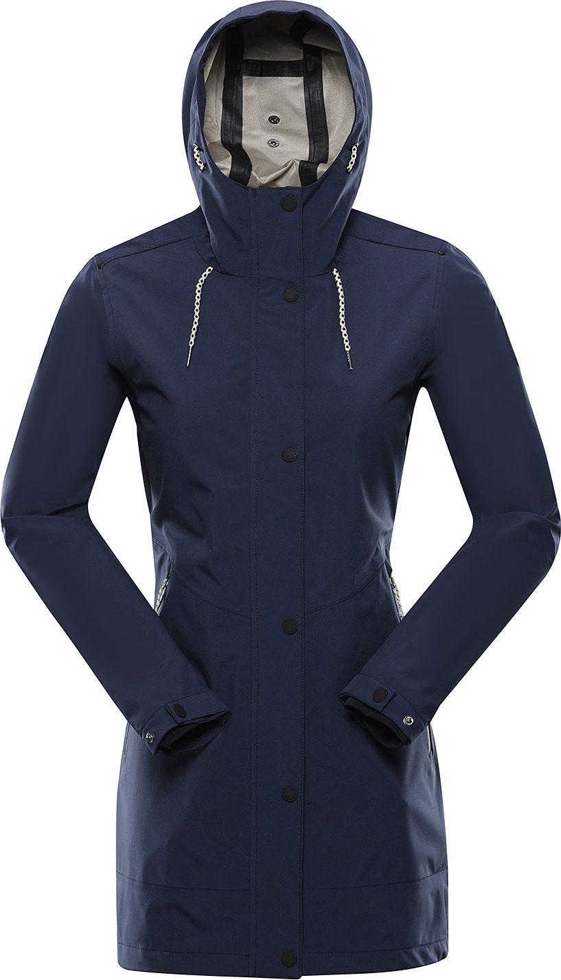 Dámský nepromokavý kabát ALPINE PRO Perfeta modrý Velikost: M