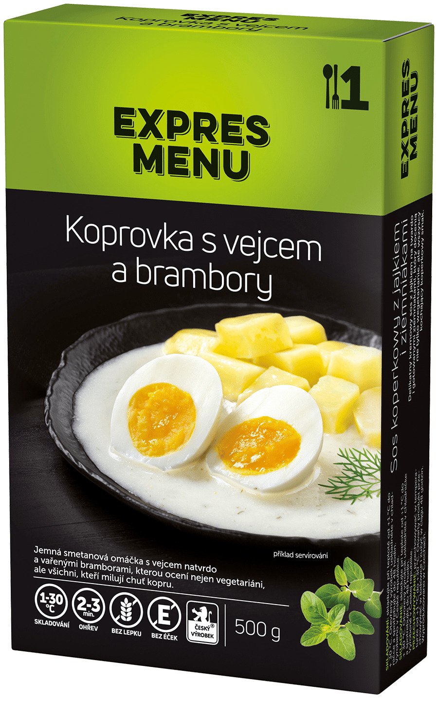 Koprovka s vejcem a brambory EXPRES MENU (1 porce)