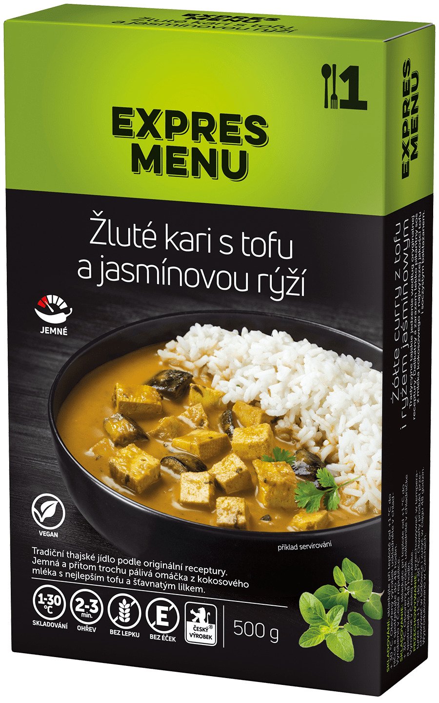 Žluté kari s tofu a jasminovou rýží EXPRES MENU (1porce)