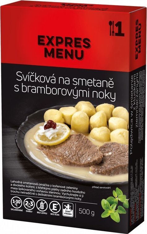 Svíčková na smetaně s bramborovými noky EXPRES MENU (1 porce)