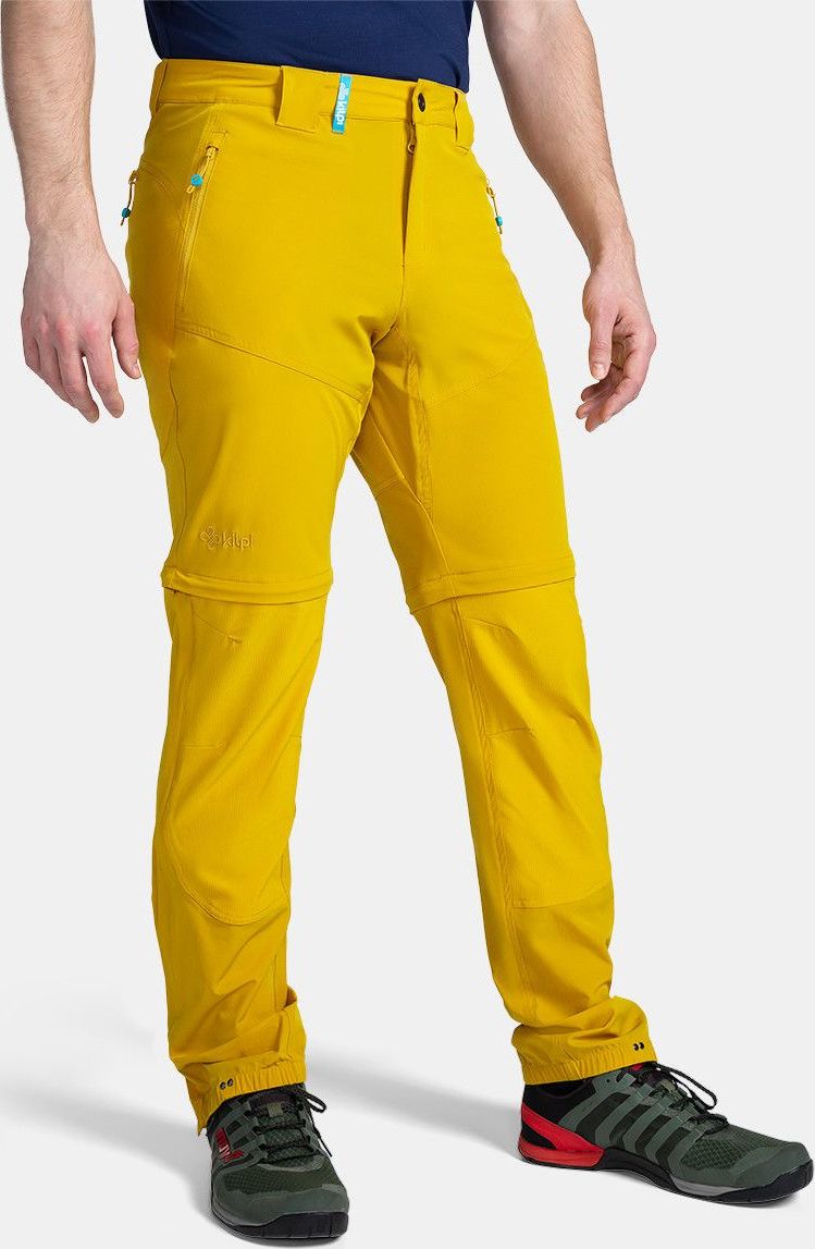 Pánské outdoorové kalhoty 2v1 KILPI Hosio žluté Velikost: XS