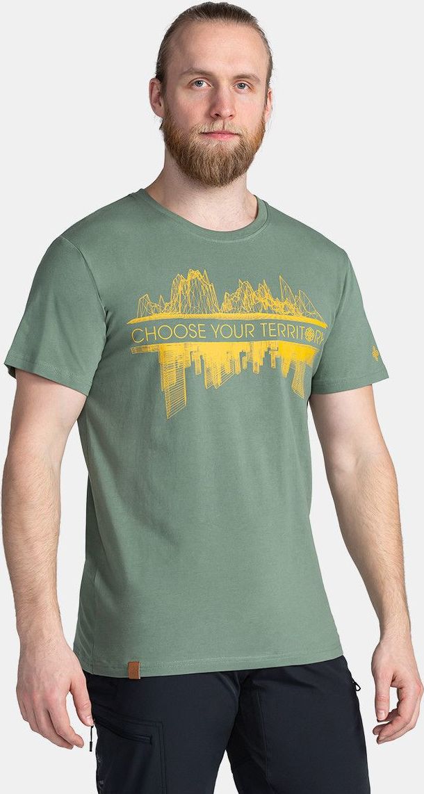 Pánské bavlněné triko KILPI Choose tmavě zelené Velikost: XL