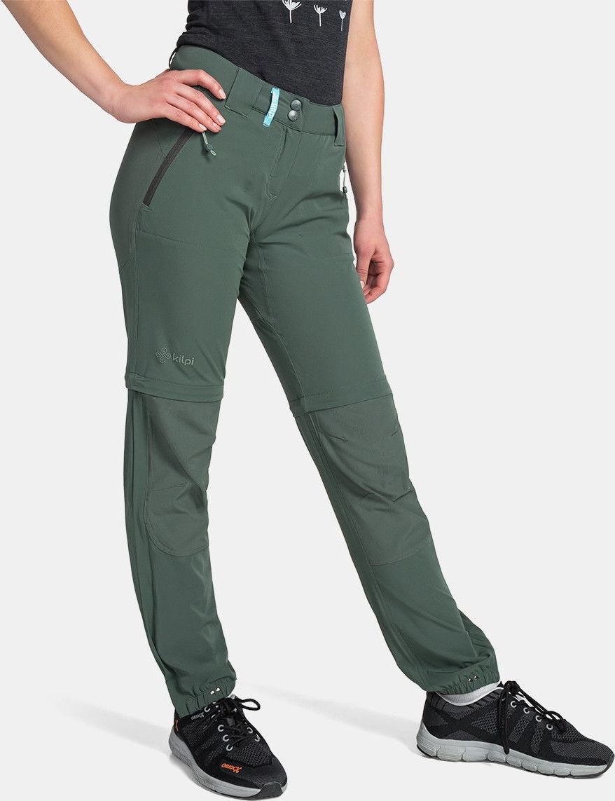 Dámské outdoorové kalhoty 2v1 KILPI Hosio tmavě zelené Velikost: 38