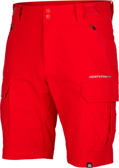 Pánské pružné šortky NORTHFINDER Irvin červené Velikost: XL