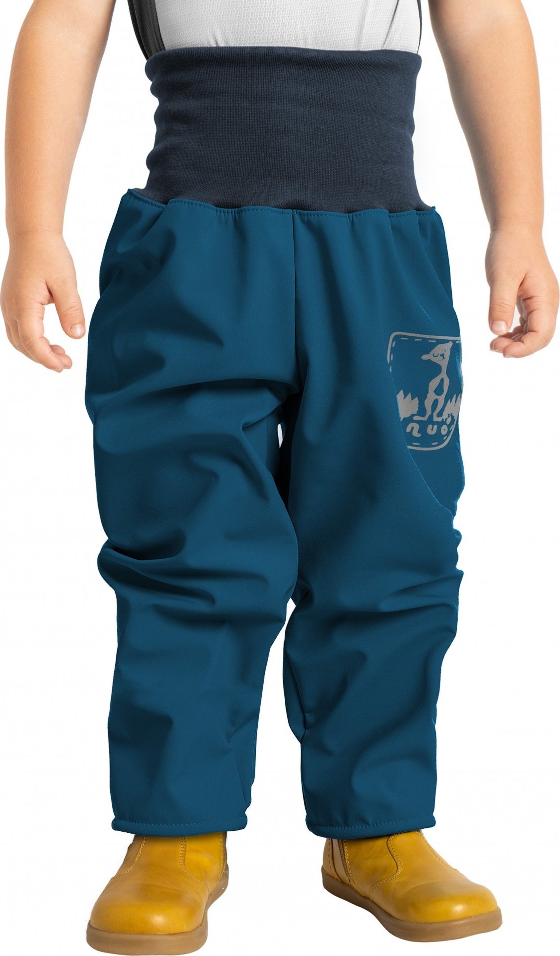 Batolecí softshellové kalhoty UNUO s fleecem Basic, Kobaltová Velikost: 98/104