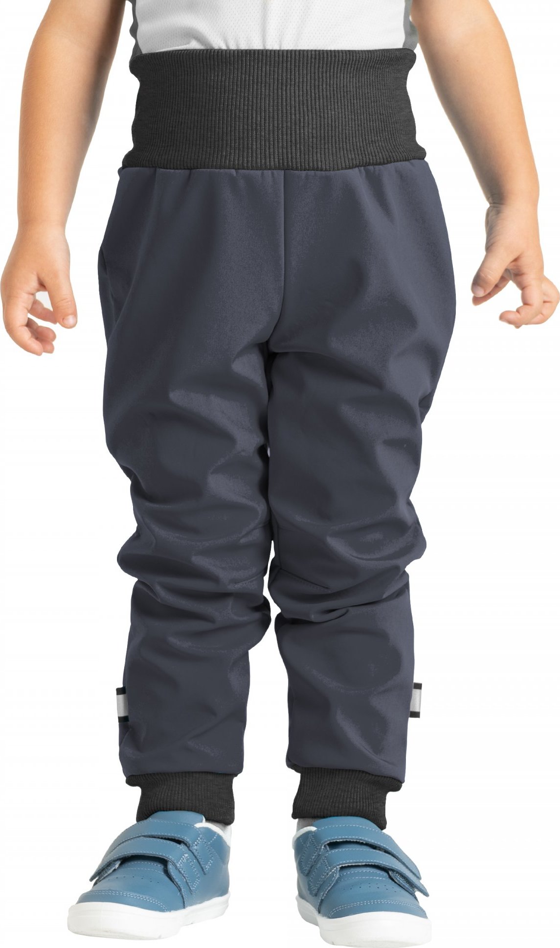 Batolecí softshellové kalhoty UNUO s fleecem Street, šedá Velikost: 86/92