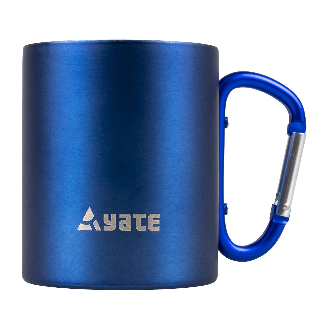 Hrnek YATE s karabinkou COLOR 0,3 l nerez - modrý