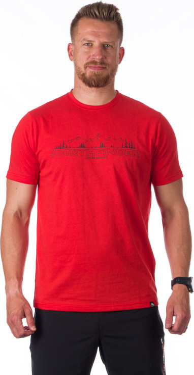 Pánské sportovní tričko NORTHFINDER Jeremy červené Velikost: S