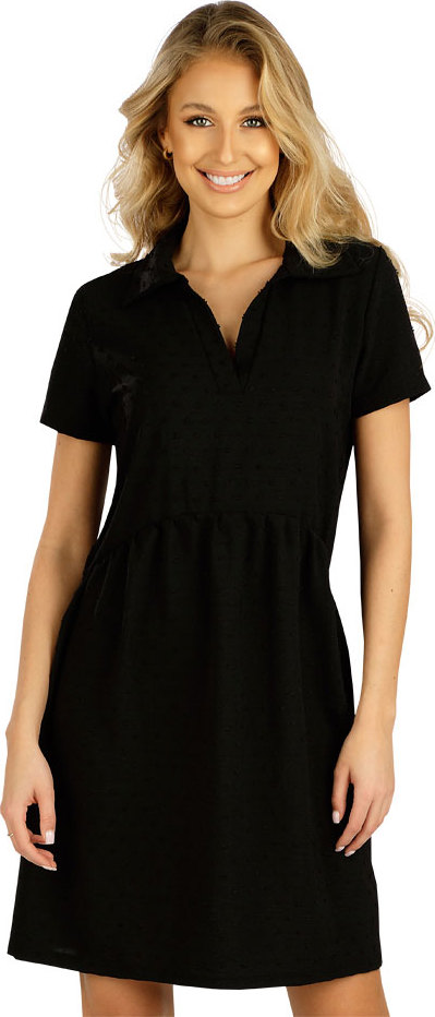 Dámské elegantní šaty LITEX s krátkým rukávem černé Velikost: M, Barva: černá