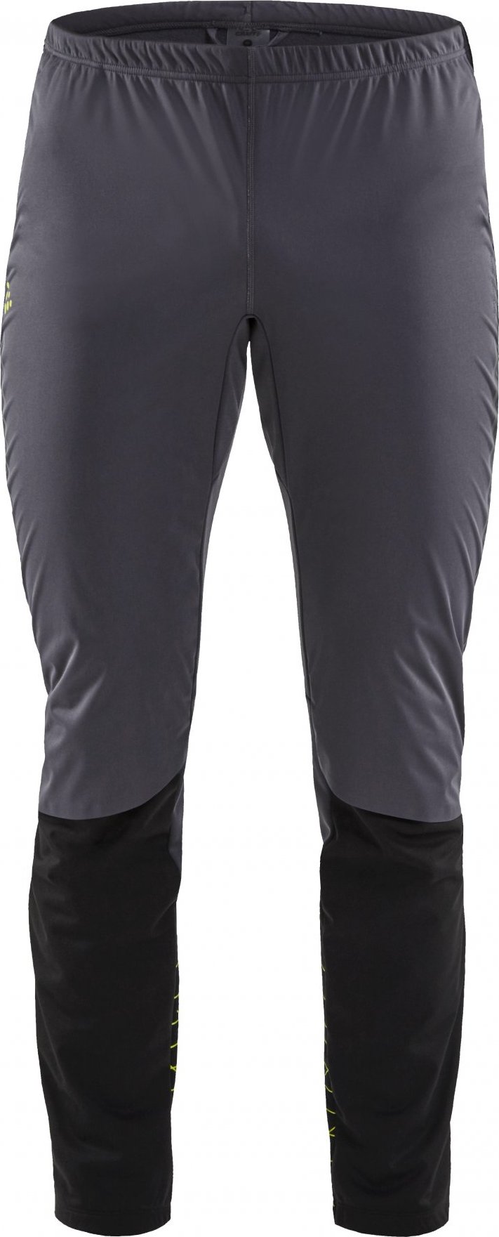 Pánské zateplené sportovní kalhoty CRAFT Adv Nordic Training Tights šedá se žlutou Velikost: XS