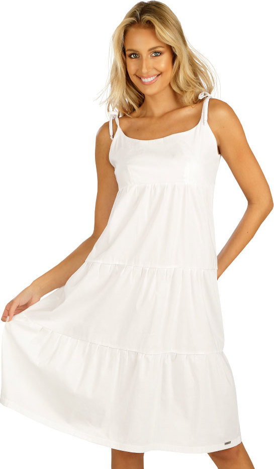 Dámské šaty LITEX na ramínka bílé Velikost: M, Barva: Bílá