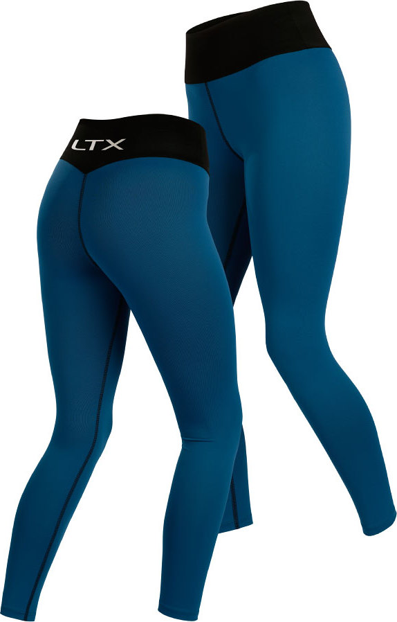 Dámské legíny LITEX dlouhé modré Velikost: XL, Barva: tm. petrol