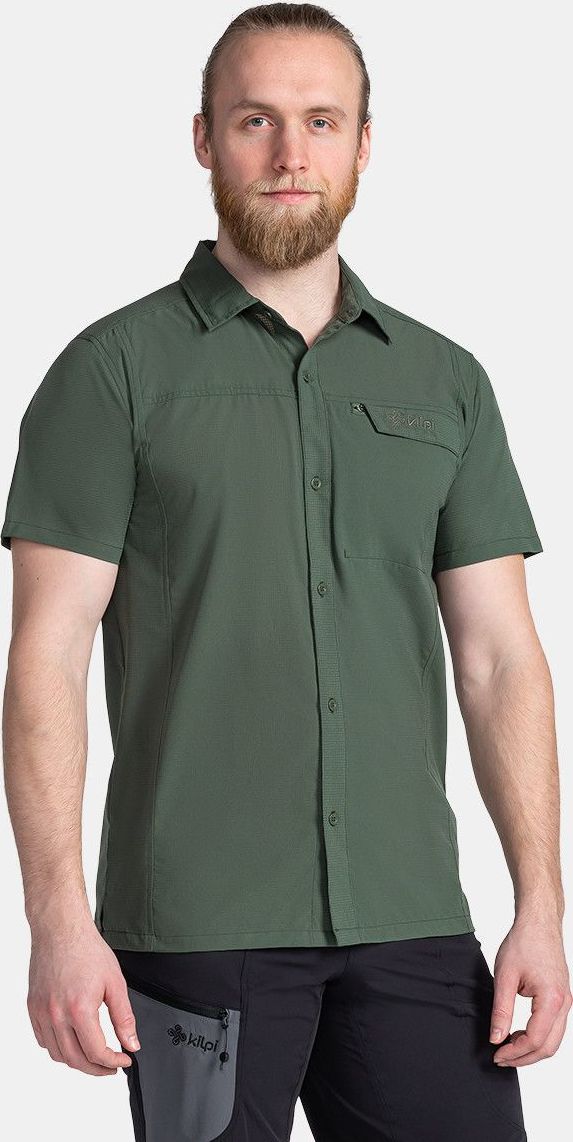 Pánská košile KILPI Bombay tmavě zelená Velikost: XL