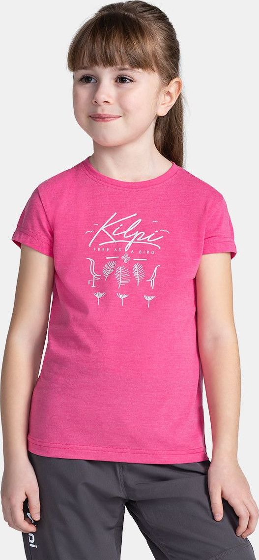 Dívčí bavlněné triko KILPI Malga růžové Velikost: 86