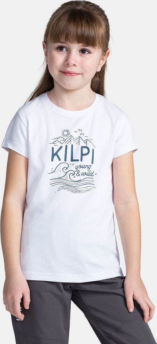 Dívčí bavlněné triko KILPI Malga bílé Velikost: 110