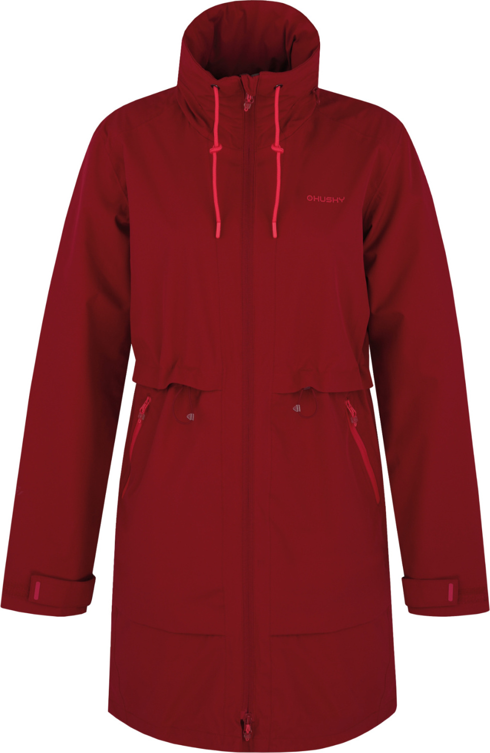 Dámský hardshellový kabát HUSKY Nevr L červený Velikost: XS