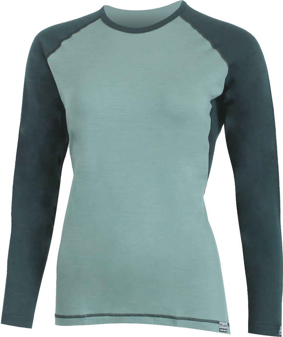 Dámské merino triko LASTING Dita khaki Velikost: XL