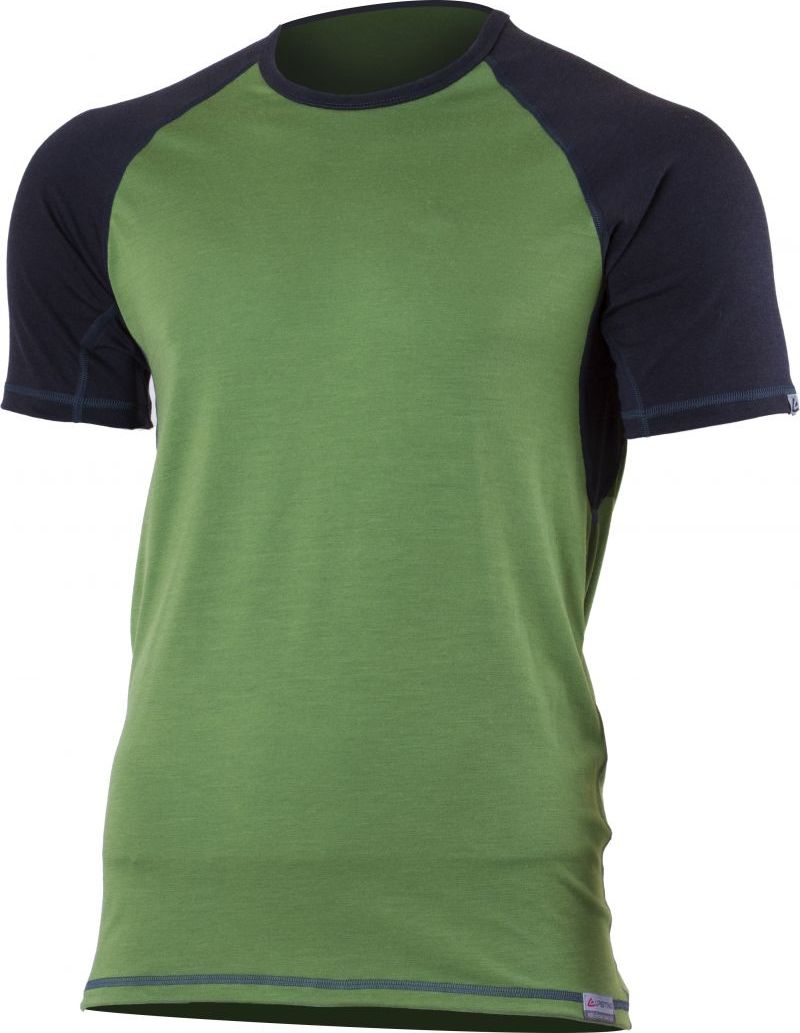 Pánské merino triko LASTING Oto zelené Velikost: XL