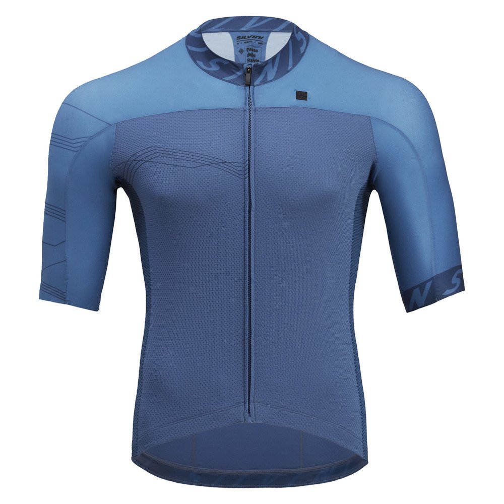 Pánský cyklo dres SILVINI Stelvio modrá Velikost: XS