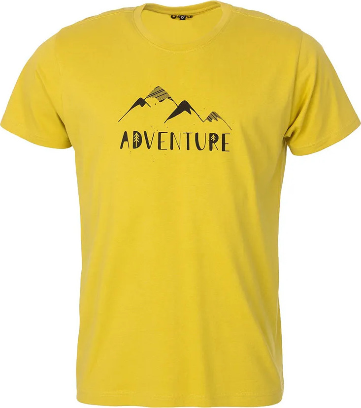 Pánské bavlněné triko O'STYLE Adventure II žluté Velikost: XL