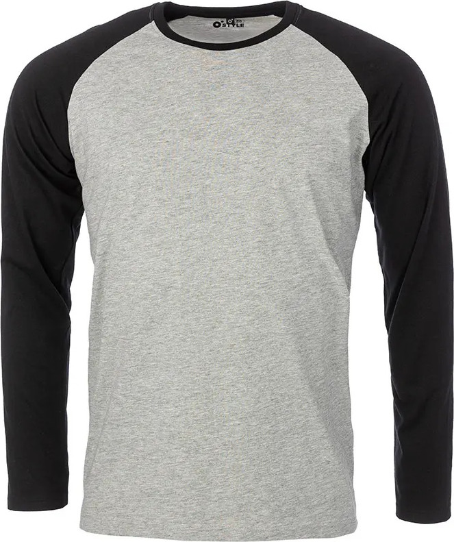 Pánské bavlněné triko O'STYLE Raglan Long II šedé Velikost: XL