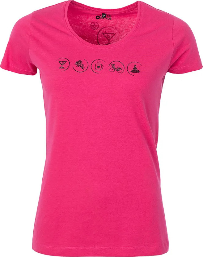 Dámské bavlněné triko O'STYLE Nikki růžové Velikost: 34