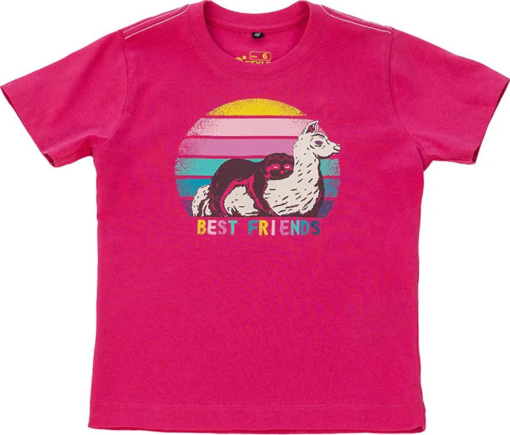 Dětské bavlněné tričko O'STYLE Lama růžové Velikost: 2 ROKY