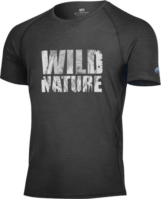 Pánské merino triko LASTING Grizly šedé Velikost: M