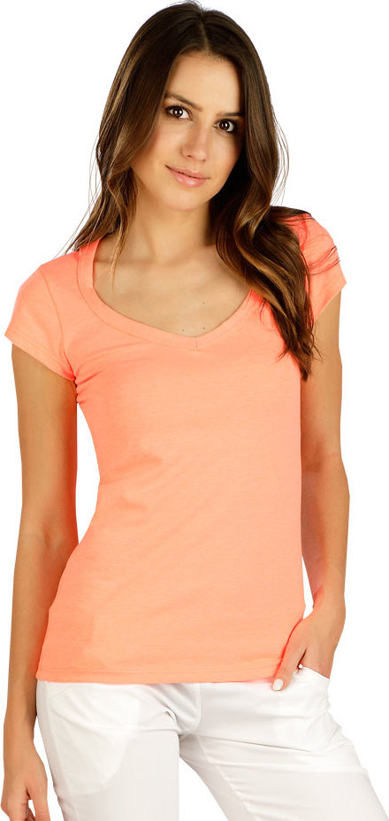 Dámské triko LITEX s krátkým rukávem oranžové Velikost: M, Barva: reflexní oranžová