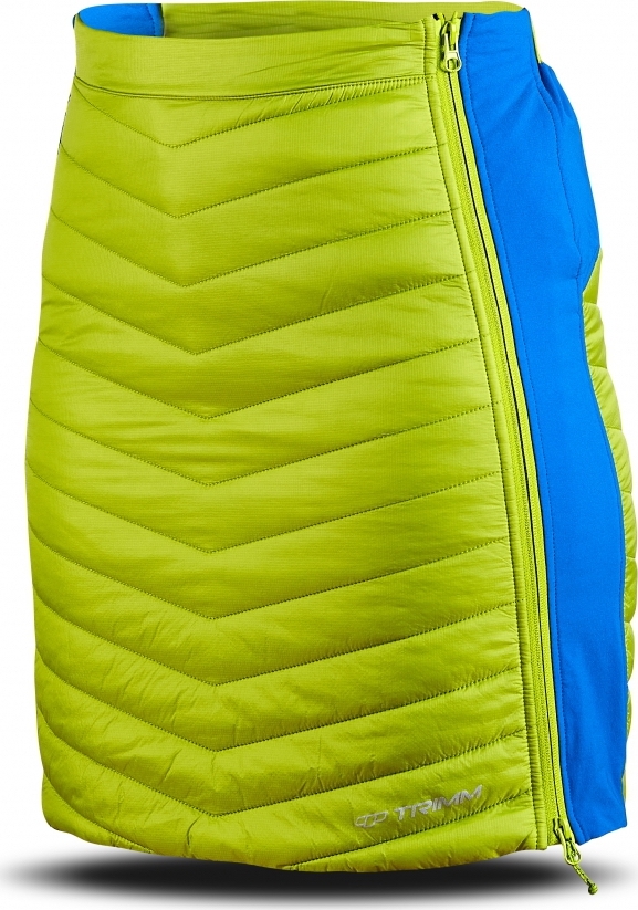 Dámská zateplená sukně TRIMM Ronda zelená Velikost: S, Barva: lime green/jeans blue