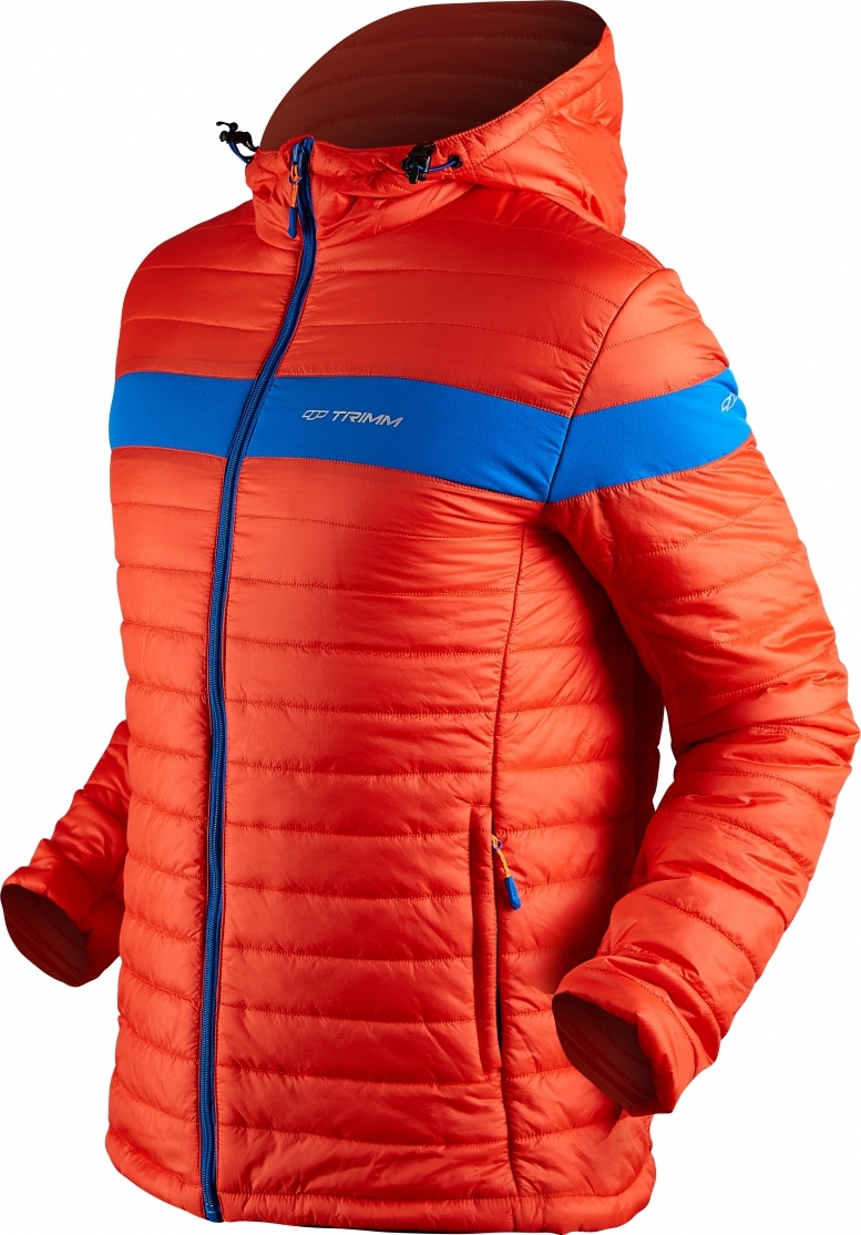 Pánská prošívaná bunda TRIMM Credit oranžová Barva: orange/ jeans blue, Velikost: 3XL