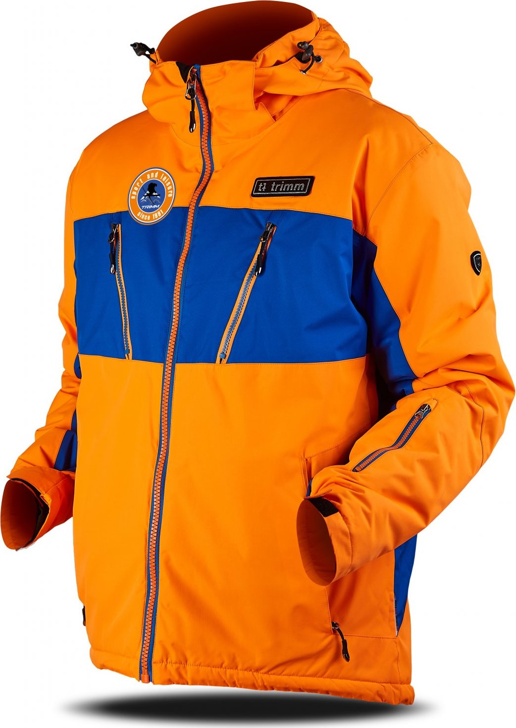 Pánská lyžařská bunda TRIMM Dynamit oranžová Velikost: S, Barva: orange/ jeans blue
