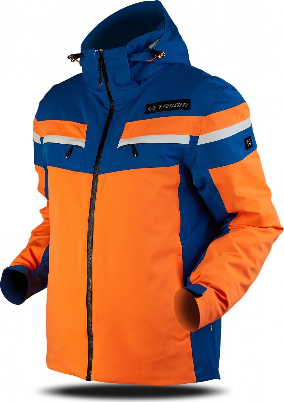 Pánská lyžařská bunda TRIMM Fusion oranžová Velikost: XXL, Barva: signal orange/jeans blue/white