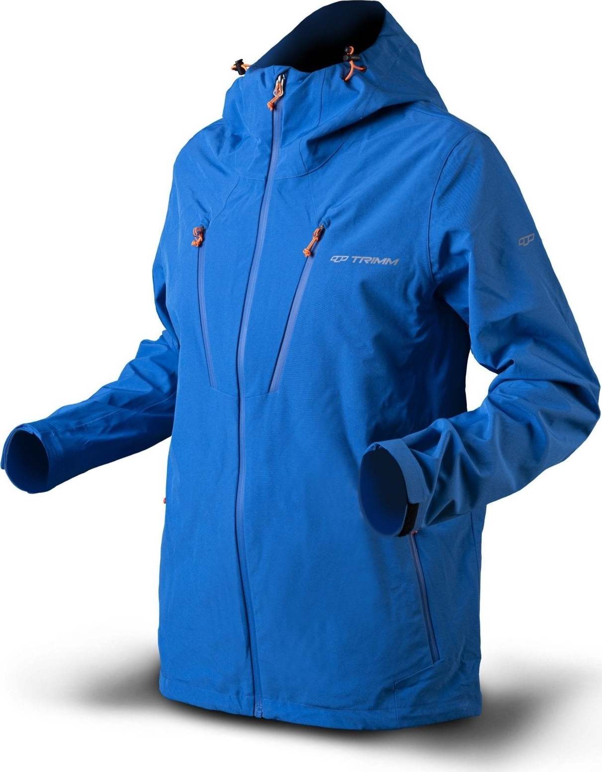 Pánská nepromokavá bunda TRIMM Intense světle modrá Velikost: XXL, Barva: jeans blue/ orange