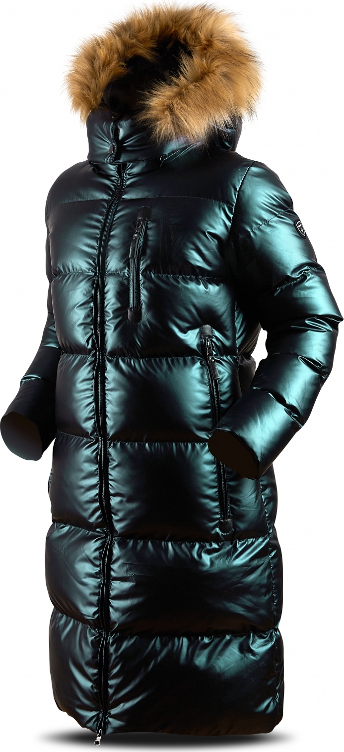 Dámský zimní kabát TRIMM Lustic Lux zelený Velikost: XS, Barva: deep khaki