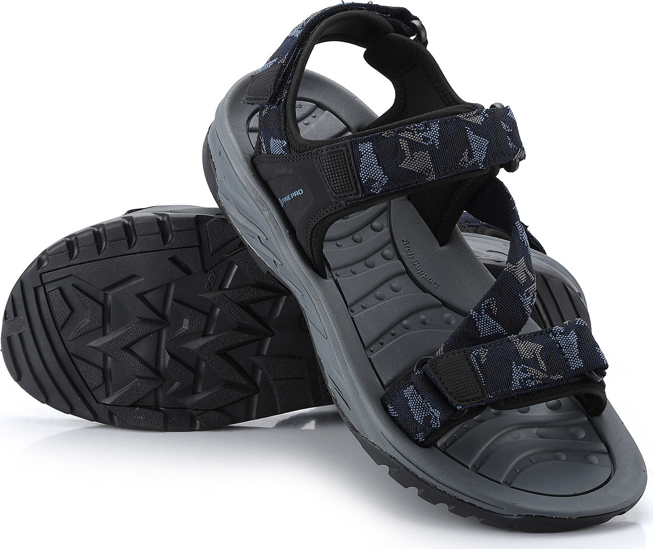 Pánské letní sandály ALPINE PRO Gerf černé Velikost: 43