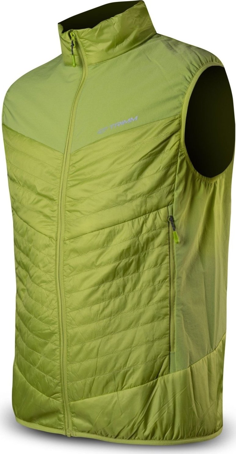 Pánská lehká vesta TRIMM Zen Vest zelená Velikost: M, Barva: lime green/jeans blue