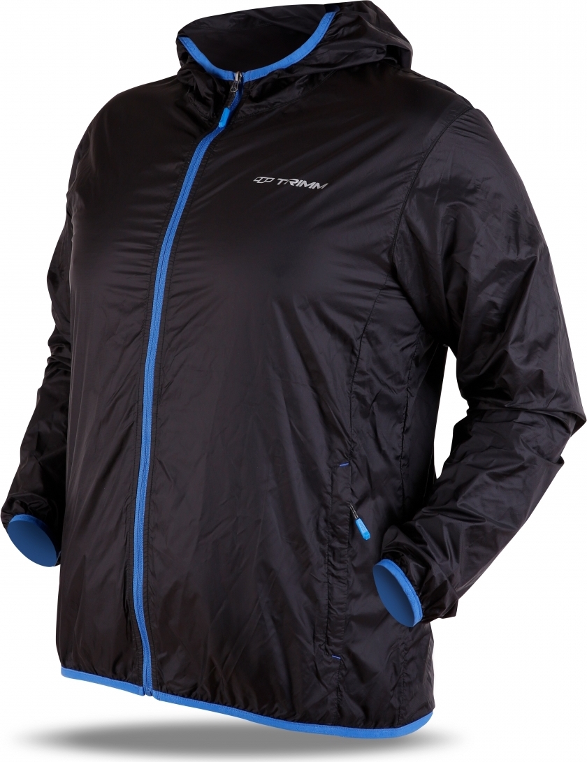 Pánská ultralehká bunda TRIMM Techno černá Barva: black/ jeans blue, Velikost: L