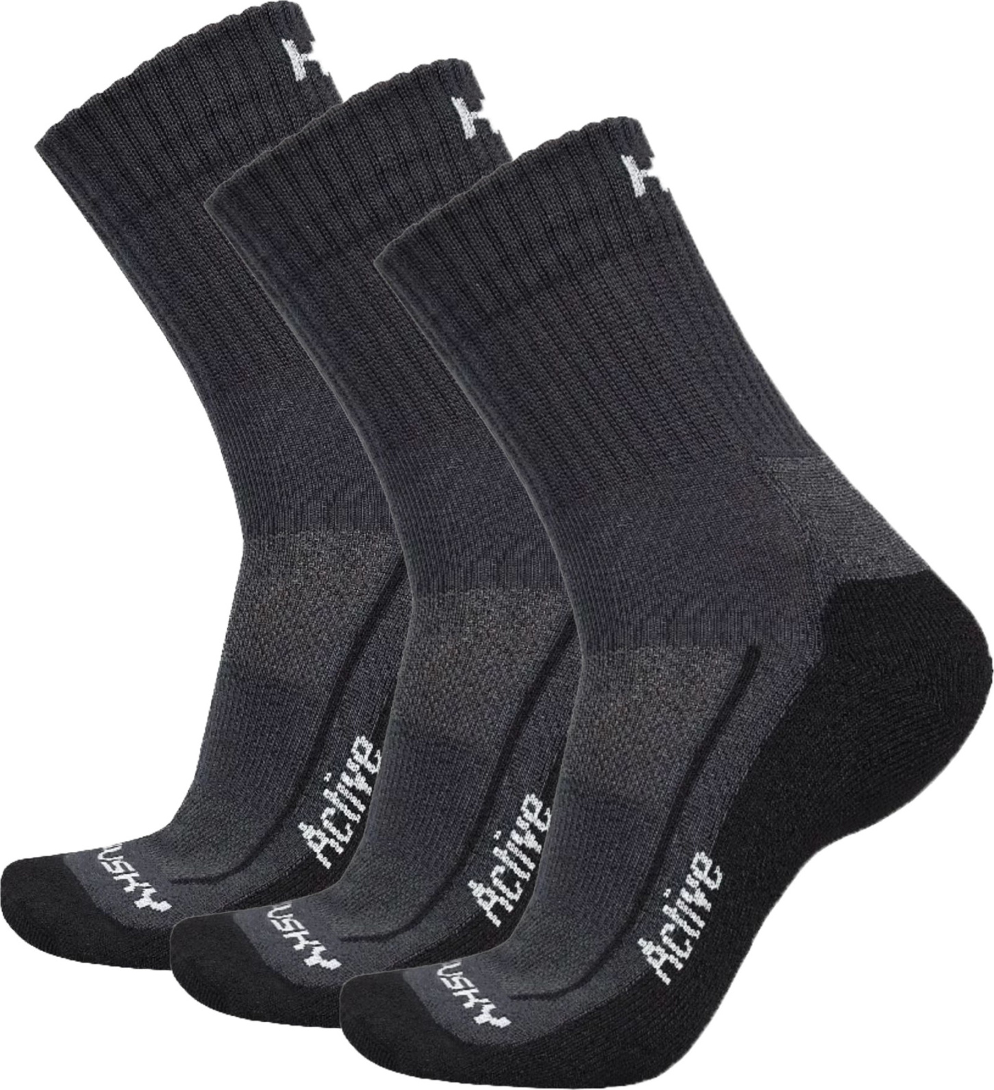 Unisex ponožky HUSKY Active 3 páry černé Velikost: XL (45-48)