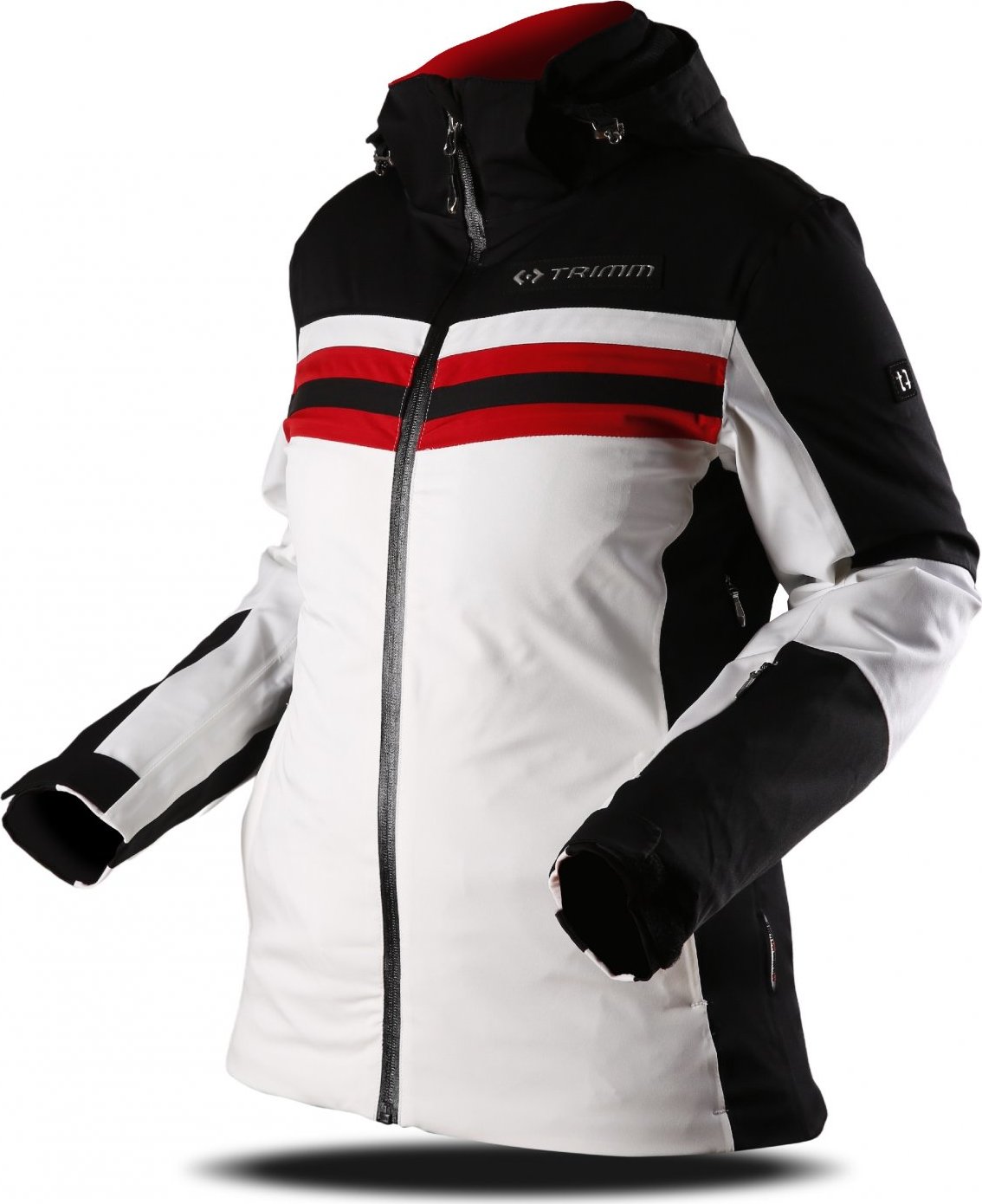Dámská lyžařská bunda TRIMM Ilusion bílá Velikost: XS, Barva: white/red/black