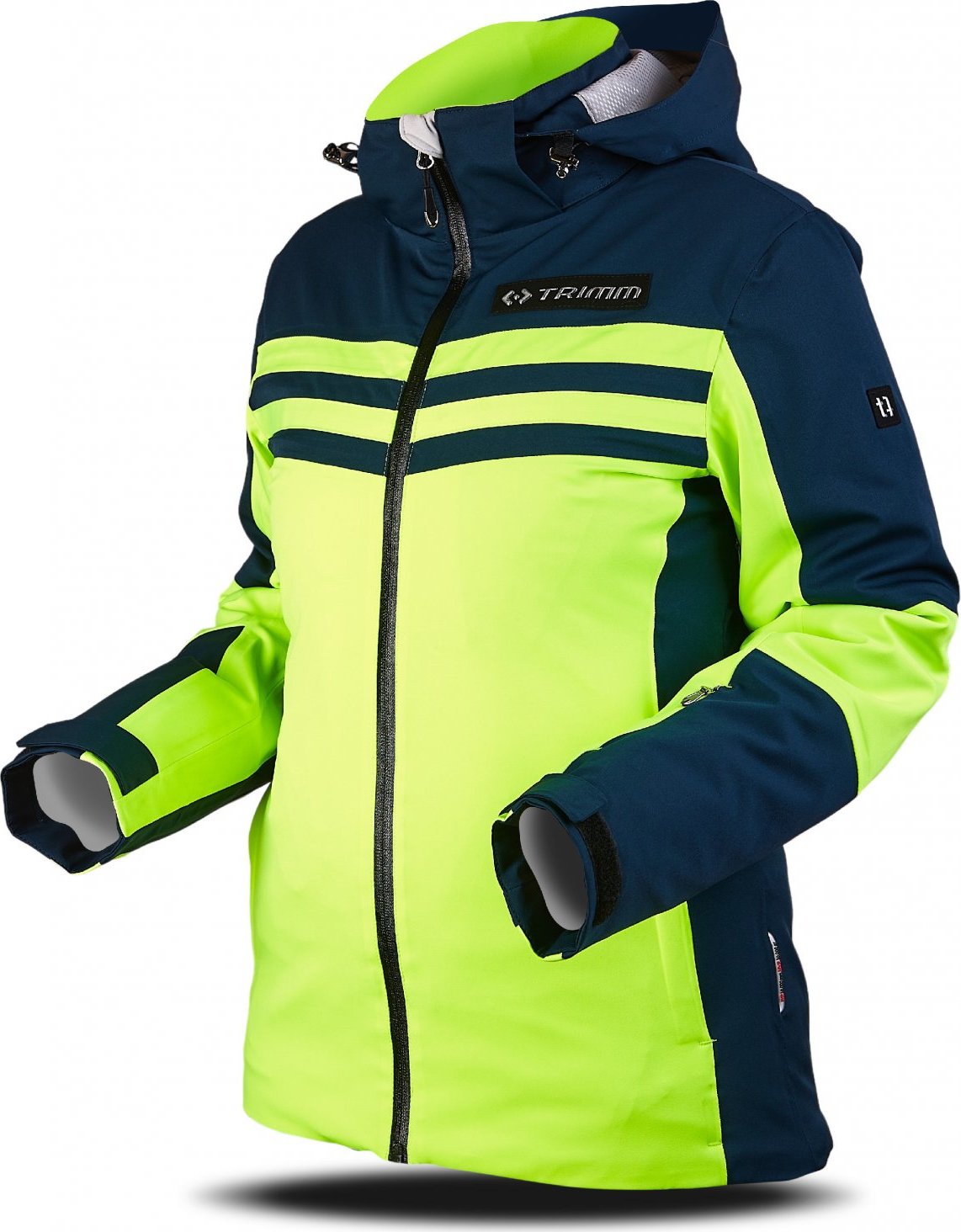 Dámská lyžařská bunda TRIMM Ilusion zelená/tmavě modrá Velikost: M, Barva: lemon/dark lagoon
