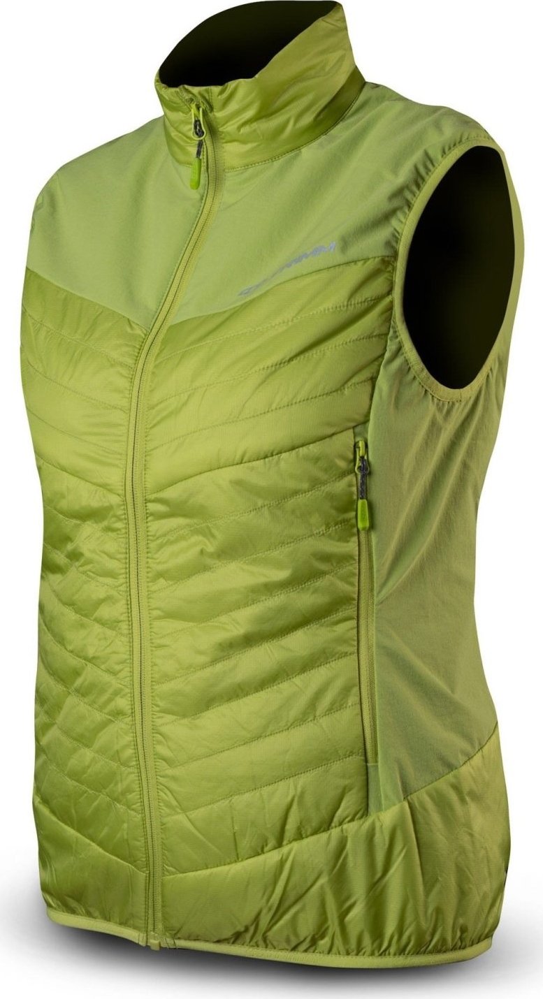 Dámská lehká vesta TRIMM Zena Vest zelená Velikost: XL, Barva: lime green/jeans blue