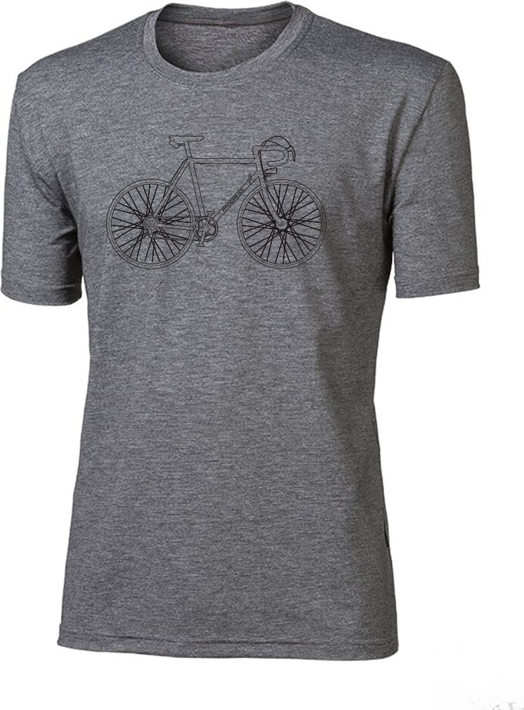 Pánské bambusové triko PROGRESS Classic Favorit černý melír Velikost: M