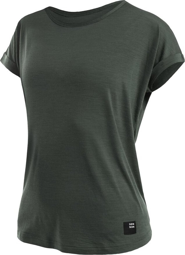 Dámské merino triko SENSOR Merino Air Traveller zelené Barva: Zelená,
