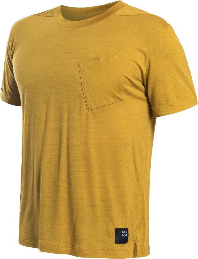Pánské merino triko SENSOR Merino Air Traveller žluté Velikost: XL, Barva: žlutá