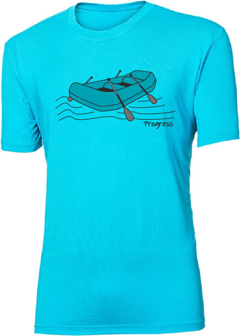 Pánské tričko PROGRESS Wabi Raft tyrkysové Velikost: M