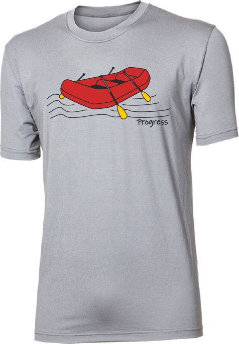 Pánské tričko PROGRESS Wabi Raft šedé Velikost: XL