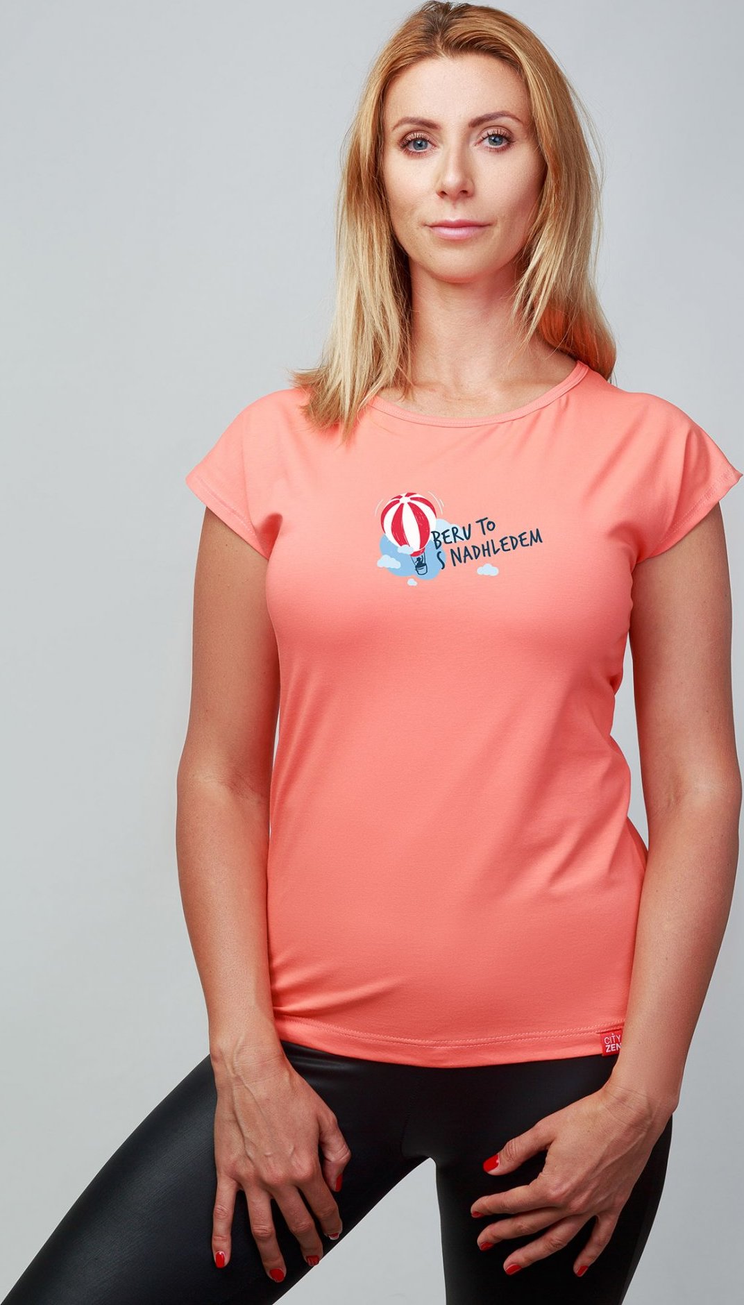 Dámské bavlněné triko CITYZEN růžové Beru to s nadhledem Velikost: S/38
